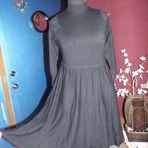 TORRID GOTH VAMPIRE WICCA BLACK COLD SHOULDER SWEATER DRESS 1 1X 14 16